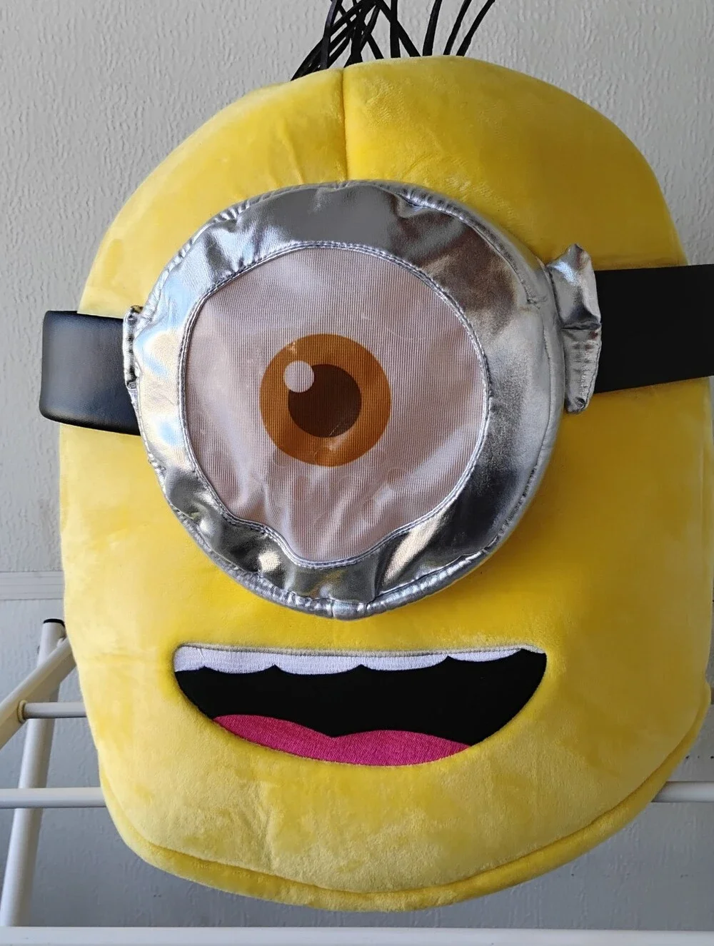 Minion-Inspired Yellow Adults Costume Tee with Character Headpiece